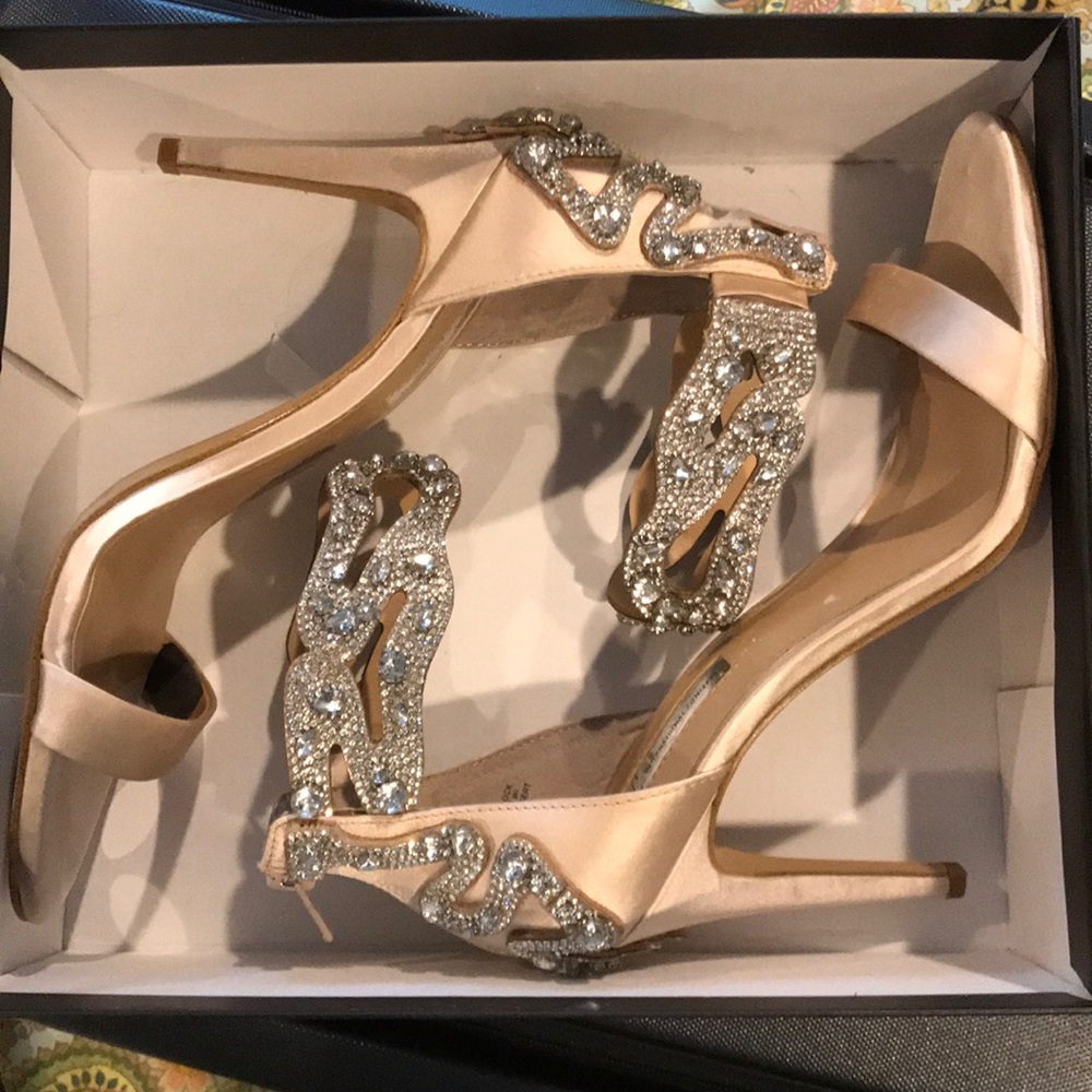 Beige and Crystal heel only worn once